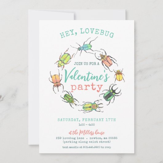 Hé Liefje Valentijnsdagfeestje Kaart (Voorkant)