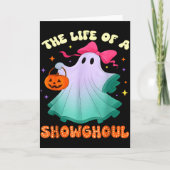 He Life Of A Showghoul Retro Halloween Show Ghosts Kaart (Voorkant)