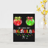 He Likes My Big Bulbs I Love His Peppermint Stick  Kaart (Gele Bloem)