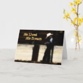 He Lived His Dream-Sympathy Card Kaart (Gele Bloem)