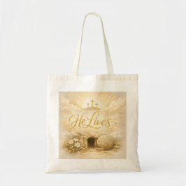 He Lives Easter Tote - Christian Easter Gift 2026 Tote Bag