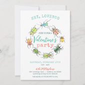 Hé Lovebug Valentijnsdagfeestje Kaart (Voorkant)