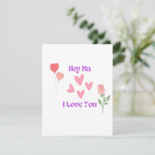 Hé Ma, ik hou van jou op een  Feestdagenkaart