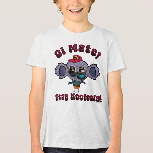 Hé maat! Blijf Kooloala! Tri-Blend Shirt (Voorkant)