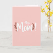 Hé mama eenvoudige liefde kaart (Gele Bloem)