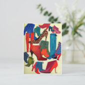 Hé Meiden, heb je een nieuw paar nodig? - illustra Briefkaart (Staand voorkant)