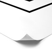 Hé meneer DJ muziekinspiratie wit Poster (Hoek)