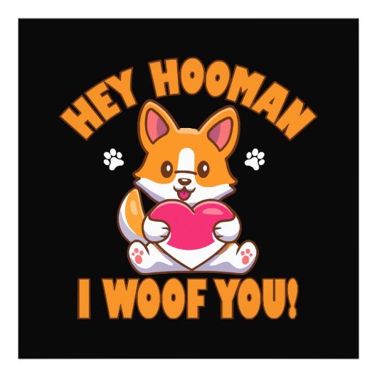 Hé Mens Ik Hou Van Jou Foto Afdruk (Voorkant)