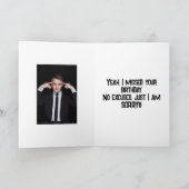 HE MESSED UP - BELATED BIRTHDAY CARD BEDANKKAART (Binnen)