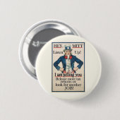 Hé Mitt. Oom Sam wil je... Ronde Button 5,7 Cm (Voorkant /achterkant)