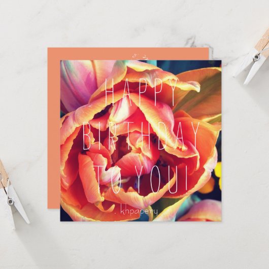 Hé, mooi meisje! Verjaardagskaart Kaart (Voorkant / Achterkant in situ)