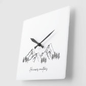 He Moves Mountains Vierkante Klok (Hoek)