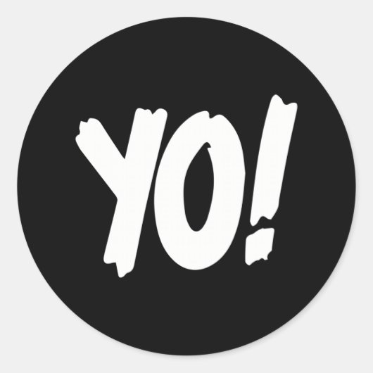 Hé! Mtv Rap Replica Logo 1993 Ronde Sticker (Voorkant)