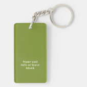 Hé, niet je sleutels Grappige kat gepersonaliseerd Sleutelhanger (achterkant)
