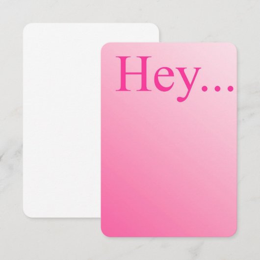 Hé.....Note Card Notitiekaartje (Voorkant / Achterkant)