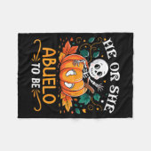 He Or She Abuelo To Be Halloween Skeleton Baby Rev Fleece Deken (Voorkant (Horizontaal))