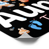 He Or She Aunt To Be Christmas Gingerbread Gender  Poster (Hoek)