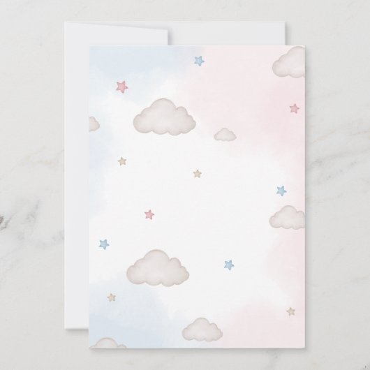 He or She Bear Gender Reveal Kaart (Achterkant)