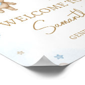 He or She Bear Gender Reveal Welcome Sign Poster (Hoek)