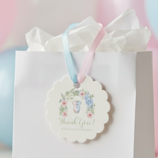 He or She? Botanical Gender Reveal Bedankjes Labels