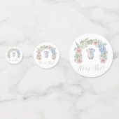 He or She? Botanical Gender Reveal Confetti (Achterkanten)