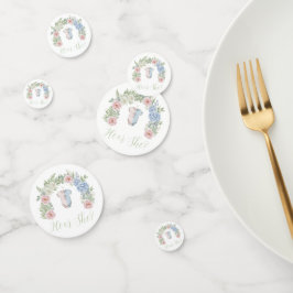 He or She? Botanical Gender Reveal Confetti