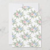 He or She? Botanical Gender Reveal Invitation Kaart (Achterkant)