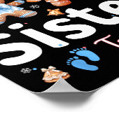 He Or She Sister To Be Christmas Gingerbread Gende Poster (Hoek)
