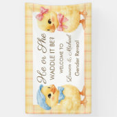 He or She WADDLE IT BE? Gender Reveal banner (Verticaal)