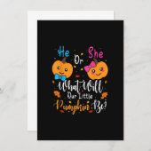 He Or She What Will Our Little Pumpkin Be Thanksgi Kaart (Voorkant / Achterkant)