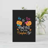 He Or She What Will Our Little Pumpkin Be Thanksgi Kaart (Staand voorkant)