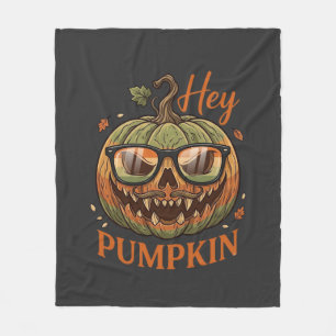 Hé Pompoen Halloween Jack Lantern Bril Snor Fleece Deken
