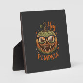 Hé Pompoen Halloween Jack Lantern Bril Snor Fotoplaat (Voorkant)
