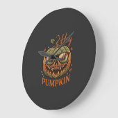 Hé Pompoen Halloween Jack Lantern Bril Snor Grote Klok (Hoek)