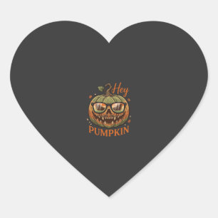 Hé Pompoen Halloween Jack Lantern Bril Snor Hart Sticker