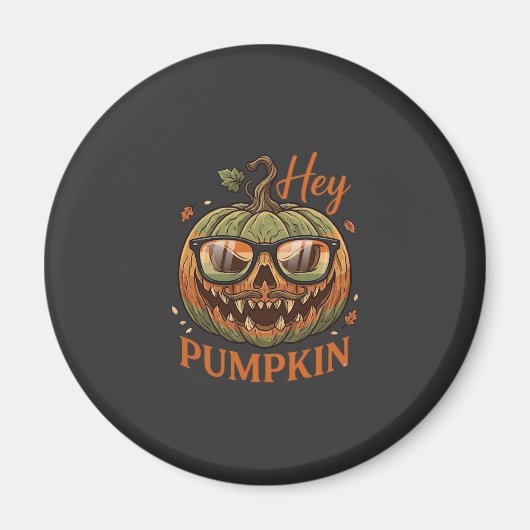 Hé Pompoen Halloween Jack Lantern Bril Snor Magneet (Voorkant)