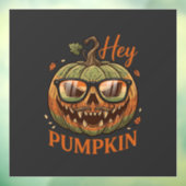 Hé Pompoen Halloween Jack Lantern Bril Snor Raamsticker (Vel 3)