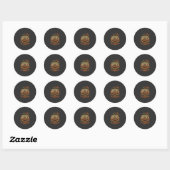 Hé Pompoen Halloween Jack Lantern Bril Snor Ronde Sticker (Vel)