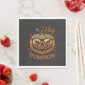 Hé Pompoen Halloween Jack Lantern Bril Snor Servet (Insitu)