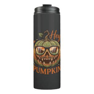 Hé Pompoen Halloween Jack Lantern Bril Snor Thermosbeker