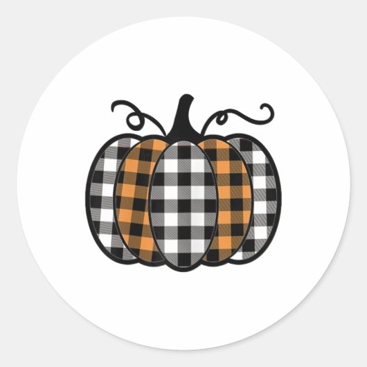 Hé pompoenbuffel gespeeld voor Herfst Herfst Thank Ronde Sticker (Voorkant)
