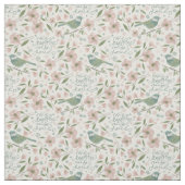 He Restores My Soul Botanical Spring Pattern Stof (Swatch)