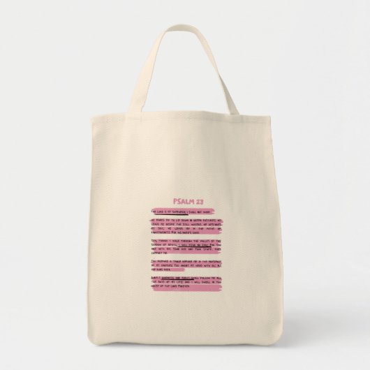 He Restores My Soul Psalm 23 Grocery Bag Tote Bag (Voorkant)