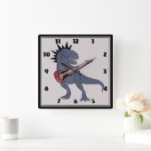 He-Rex Guitar Wall Clock Vierkante Klok (Huis)