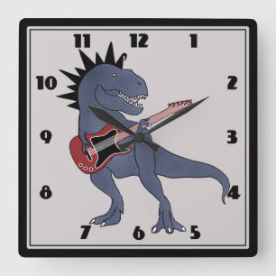 He-Rex Guitar Wall Clock Vierkante Klok