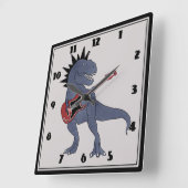 He-Rex Guitar Wall Clock Vierkante Klok (Hoek)