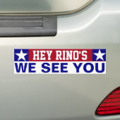 Hé RINO's, we zien je Bumpersticker (Op auto)