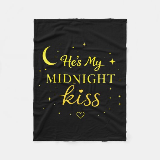 He’s My Midnight Kiss Romantic Saying Matching Cou Fleece Deken (Voorkant)