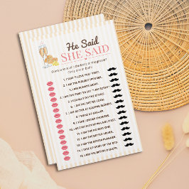 He Said She Said Bridal Shower Game