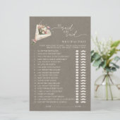 He Said She Said Chic Floral Bridal Shower Game (Staand voorkant)